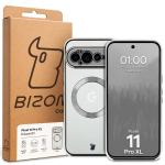 Carcasa Bizon EduardO cu MagSafe compatibila cu Google Pixel 11 Pro XL, Clear / Silver 6 - lerato.ro