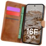 Husa flip cover Bizon Pocket compatibila cu Oppo Reno 16 F / FS, Maro 3 - lerato.ro