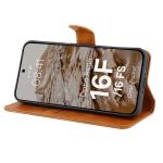 Husa flip cover Bizon Pocket compatibila cu Oppo Reno 16 F / FS, Maro 6 - lerato.ro