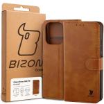 Husa flip cover Bizon Pocket compatibila cu Oppo Reno 16 F / FS, Maro 7 - lerato.ro