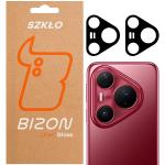 Set 2 folii sticla securizata camera foto Bizon Glass Lens compatibile cu Huawei Pura 80 Pro / Pro Plus, Negru 3 - lerato.ro