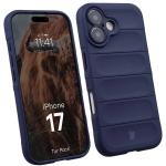 Kit protectie 2 in 1 BizonMobile, Carcasa Bizon Tur si Folie sticla securizata Bizon Glass Edge, compatibil cu iPhone 17, Dark Blue 4 - lerato.ro