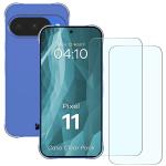 Kit protectie 3 in 1 BizonMobile Clear Pack, Carcasa Bizon Salpa si 2 folii sticla Bizon Glass Clear, compatibil cu Google Pixel 11, Transparent 2 - lerato.ro