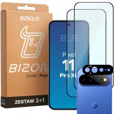 Set protectie 3in1 Bizon Glass Edge Pack, 2 folii sticla ecran + 1 folie sticla camera foto, compatibil cu Google Pixel 11 Pro XL, Negru
