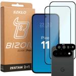 Set protectie 3in1 Bizon Glass Edge Pack, 2 folii sticla ecran + 1 folie sticla camera foto, compatibil cu Google Pixel 11, Negru 2 - lerato.ro
