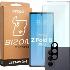 Set protectie 4in1 Bizon Glass Clear Pack, 3 folii sticla ecran + 1 folie sticla camera foto, compatibil cu Samsung Galaxy Z Fold 8 Ultra, Transparent