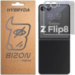 Folie sticla hibird Bizon Hybrid Shadow Privacy compatibila cu Samsung Galaxy Z Flip 8, Negru 2 - lerato.ro