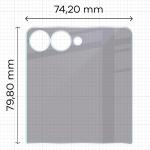 Folie sticla hibird Bizon Hybrid Shadow Privacy compatibila cu Samsung Galaxy Z Flip 8, Negru 3 - lerato.ro