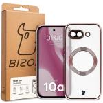 Carcasa cu protectie pentru camera Bizon GuardO cu MagSafe compatibila cu Google Pixel 10a, Transparent / Roz 6 - lerato.ro