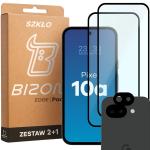 Set protectie 3in1 Bizon Glass Edge Pack, 2 folii sticla ecran + 1 folie sticla camera foto, compatibil cu Google Pixel 10a, Negru 2 - lerato.ro