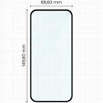 Set protectie 3in1 Bizon Glass Edge Pack, 2 folii sticla ecran + 1 folie sticla camera foto, compatibil cu Google Pixel 10a, Negru 3 - lerato.ro
