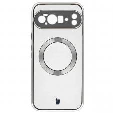 Carcasa Bizon EduardO cu MagSafe compatibila cu Google Pixel 10 Pro XL, Clear / Silver