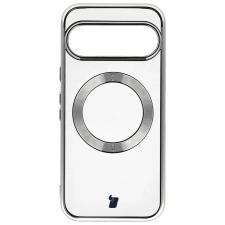 Carcasa Bizon EduardO cu MagSafe compatibila cu Google Pixel 10 / 10 Pro, Clear / Silver