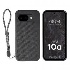 Carcasa Bizon CarbO cu MagSafe si Wrist Strap compatibila cu Google Pixel 10a, Negru