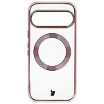 Carcasa Bizon EduardO cu MagSafe compatibila cu Google Pixel 10 / 10 Pro, Transparent / Roz 2 - lerato.ro