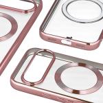 Carcasa Bizon EduardO cu MagSafe compatibila cu Google Pixel 10 / 10 Pro, Transparent / Roz 5 - lerato.ro