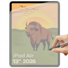 Folii tablete Apple iPad, Folie protectie Bizon Glass Tab Film Matte compatibile cu iPad Air 13 inch 2024 / 2025 / 2026, Transparent, lerato.ro