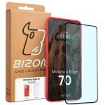 Kit protectie 2 in 1 BizonMobile, Carcasa Bizon Tur si Folie sticla securizata Bizon Glass Edge, compatibil cu Motorola Edge 70, Rosu 11 - lerato.ro