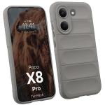 Kit protectie 2 in 1 BizonMobile, Carcasa Bizon Tur si Folie sticla securizata Bizon Glass Edge, compatibil cu Xiaomi Poco X8 Pro, Light Grey 4 - lerato.ro