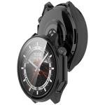 Carcasa cu protectie ecran din sticla securizata BizonMobile compatibila cu OnePlus Watch 3 / Oppo Watch X2, Negru 5 - lerato.ro