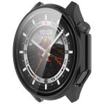 Carcasa cu protectie ecran din sticla securizata BizonMobile compatibila cu OnePlus Watch 3 / Oppo Watch X2, Negru 6 - lerato.ro