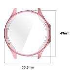 Carcasa cu protectie ecran BizonMobile Felipe compatibila cu OnePlus Watch 3 / Oppo Watch X2, Roz 3 - lerato.ro