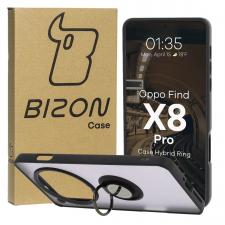 Carcasa Bizon Hybrid Ring compatibila cu Oppo Find X8 Pro, Negru