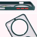 Carcasa Bizon Hybrid Ring compatibila cu Oppo Find X8 Pro, Dark Green 3 - lerato.ro