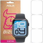Set 3 folii de protectie Bizon HydroFlex compatibile cu Apple Watch 4/5/6/7/8/9/SE/SE 2/SE3, 40/41mm, Transparent 2 - lerato.ro