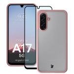 Kit protectie 2 in 1 BizonMobile, Carcasa Bizon Angelo si Folie sticla securizata Bizon Glass Edge, compatibil cu Samsung Galaxy A17 5G, Roz 2 - lerato.ro