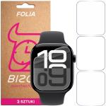 Set 3 folii de protectie Bizon HydroFlex compatibile cu Apple Watch 11/10, 46mm, Transparent 2 - lerato.ro