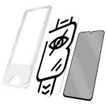 Set 2 folii sticla securizata Bizon Glass Aplikator Shadow Privacy, Kit montare inclus, compatibile cu Samsung Galaxy A16 / A17 5G, Negru 6 - lerato.ro