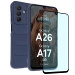 Kit protectie 2 in 1 BizonMobile, Carcasa Bizon Tur si Folie sticla securizata Bizon Glass Edge, compatibil cu Samsung Galaxy A17 5G / A26 5G, Dark Blue 2 - lerato.ro