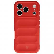 Kit protectie 2 in 1 BizonMobile, Carcasa Bizon Tur si Folie sticla securizata Bizon Glass Edge, compatibil cu iPhone 18 Pro / 17 Pro, Rosu