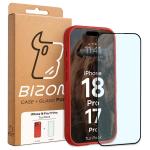 Kit protectie 2 in 1 BizonMobile, Carcasa Bizon Tur si Folie sticla securizata Bizon Glass Edge, compatibil cu iPhone 18 Pro / 17 Pro, Rosu 7 - lerato.ro