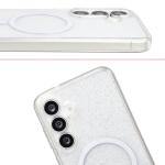 Carcasa Bizon SparklO cu MagSafe compatibila cu Samsung Galaxy S26 FE / S25 FE, Glitter Clear 6 - lerato.ro