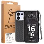 Carcasa Bizon CarbO cu MagSafe si Wrist Strap compatibila cu Oppo Reno 16 / 16 Pro, Negru 7 - lerato.ro