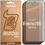 Set 2 folii sticla securizata Bizon Glass Matte Duo compatibile cu Oppo Reno 16 / 16 Pro, Negru 2 - lerato.ro