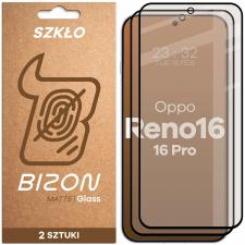 Folii protectie telefoane OPPO, Set 2 folii sticla securizata Bizon Glass Matte Duo compatibile cu Oppo Reno 16 / 16 Pro, Negru, lerato.ro