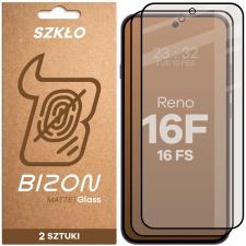 Folii protectie telefoane OPPO, Set 2 folii sticla securizata Bizon Glass Matte Duo compatibile cu Oppo Reno 16 F / 16 FS, Negru, lerato.ro