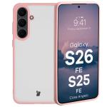 Carcasa Bizon Angelo compatibila cu Samsung Galaxy S26 FE / S25 FE, Transparent / Roz 3 - lerato.ro