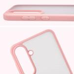 Carcasa Bizon Angelo compatibila cu Samsung Galaxy S26 FE / S25 FE, Transparent / Roz 4 - lerato.ro
