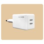 Incarcator retea Bizon Charger GaN3, 25W, 3A, 1xUSB-C, 1xUSB-A, Fast Charging, Alb 5 - lerato.ro