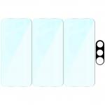 Set protectie 4in1 Bizon Glass Clear Pack, 3 folii sticla ecran + 1 folie sticla camera foto, compatibil cu Vivo V70 FE 5G, Transparent 7 - lerato.ro