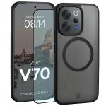 Kit protectie 2 in 1 BizonMobile, Carcasa Bizon MatteO si Folie sticla securizata Bizon Glass Edge, compatibil cu Vivo V70 5G, Negru 2 - lerato.ro