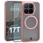 Kit protectie 2 in 1 BizonMobile, Carcasa Bizon MatteO si Folie sticla securizata Bizon Glass Edge, compatibil cu Xiaomi 17T, Roz 2 - lerato.ro