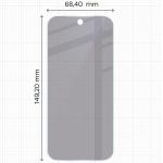 Folie sticla hibird Bizon Hybrid Shadow Privacy compatibila cu Google Pixel 11, Negru 3 - lerato.ro