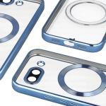 Carcasa cu protectie pentru camera Bizon GuardO cu MagSafe compatibila cu Google Pixel 10a, Transparent / Albastru 5 - lerato.ro