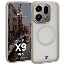 Kit protectie 2 in 1 BizonMobile, Carcasa Bizon MatteO si Folie sticla securizata Bizon Glass Edge, compatibil cu Oppo Find X9 Pro, Bej