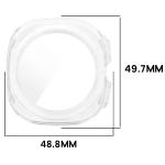 Carcasa cu protectie ecran din sticla securizata BizonMobile Adamo compatibila cu Samsung Galaxy Watch Ultra 2 47mm, Transparent 3 - lerato.ro